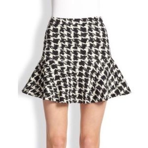 Parked Black & White Houndstooth McKenna Skirt